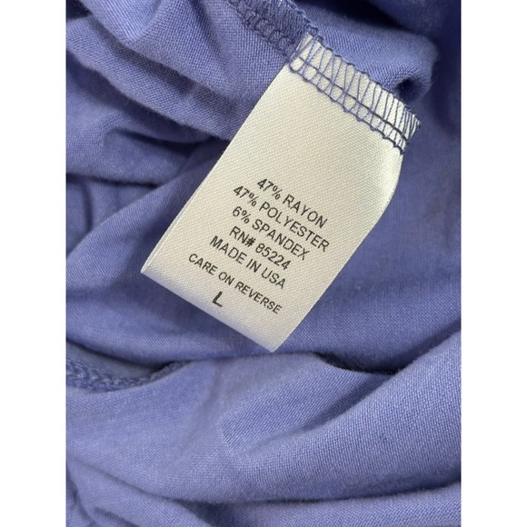 NWT Suzanne Somers Womens Purple‎ Collared 3/4 Sleeve Babydoll Tunic Sz Large - Picture 5 of 5